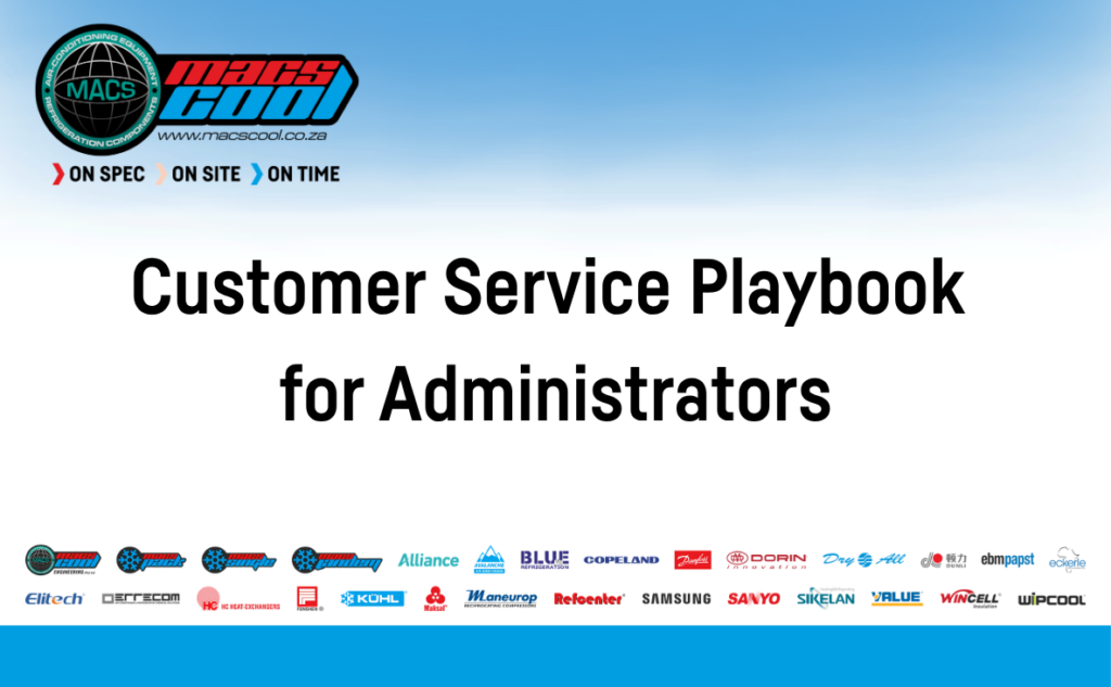 Customer Service Playbook for Administrators